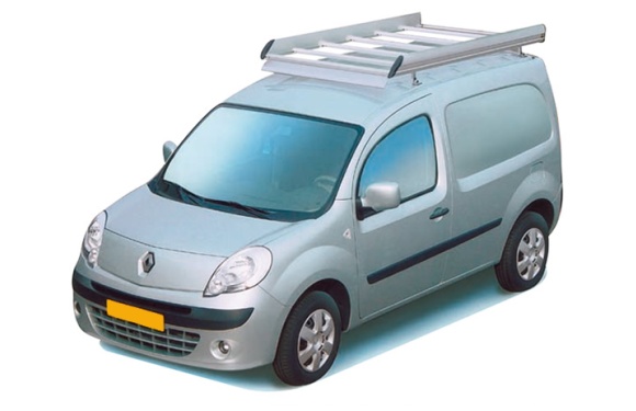 Dachgepäckträger aus Aluminium für Renault Kangoo Compact, Bj. 2008-2021, Radstand 2313mm, mit Hecktüren, ohne Dachklappe