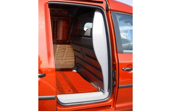 Trennwand ohne Fenster für Volkswagen Caddy, Bj. ab 2008, aus ABS-Kunststoff stoffbezogen