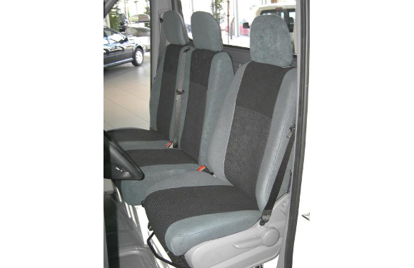 Sitzbezug für Iveco Daily Doppelkabine (Pritschenwagen), Bj. 2006-2014, Alcanta, Viererbank 2. Reihe