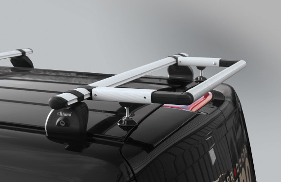 Heckrollen-System für Lastenträger KammBar Ford Transit, Bj. ab 2014, Radstand 3300mm L2, für Mittelhochdach und Hochdach