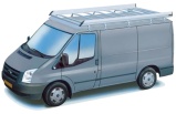 Dachgepäckträger aus Aluminium für Ford Transit, Bj. 2000-2014, Radstand 2933mm, Mittelhochdach